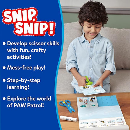 Skillmatics Scissor Skills Activity Book - Snip Snip PAW Patrol, 25 Fun Cutting & Creative Activities for Preschoolers, Fine Motor Skills, Felt Craft Kit, Gifts for Ages 3, 4, 5, 6, 7