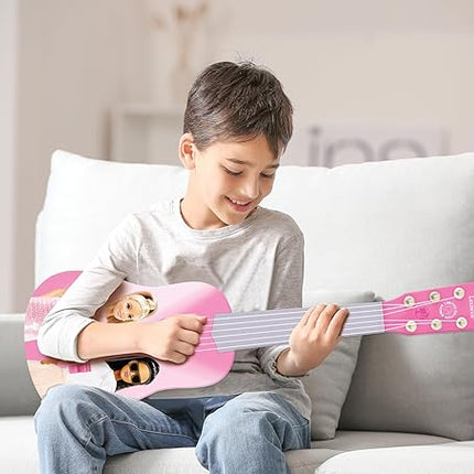 Lexibook Barbie, My First Guitar for Children, 6 Nylon Strings, 21’’ Long, Guide Included, Pink, K200BB