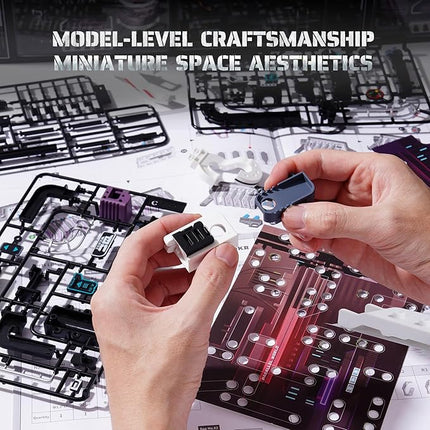 ROKR 3D Puzzles Building Toy Sets Marble Run Model Kits for Adults, 140pcs Brain Teaser STEM Kit for Kids, DIY Hobbies for Men Women, Boys and Girls (Parallel World MR02S)