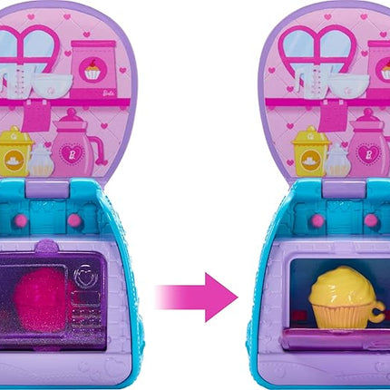 Barbie Family & Friends Cupcake Baking Backpack Blonde Chelsea Doll, Wearable Backpack with Baking Play Pieces