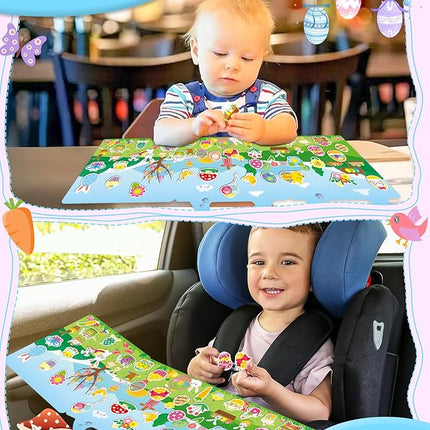 Benresive Reusable Sticker Books for Kids 2-4, Sticker Books for Toddlers 1-3 2-4, Toddler Travel Toys Activities Crafts Gifts - Easter