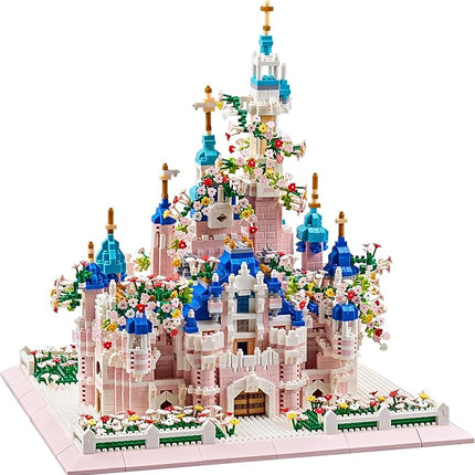 Architecture Castle with Flower Series Micro Blocks Building Sets for Adults and Teens, 4000+ PCS Bricks Building Blocks - Upgrade Version