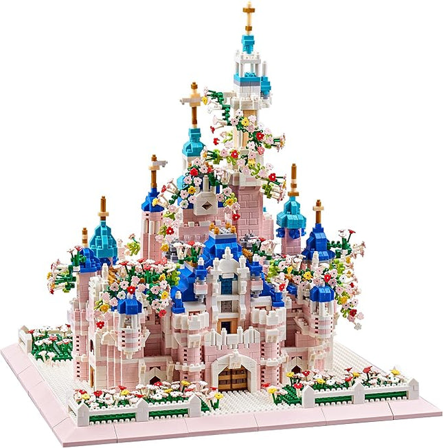 Architecture Castle with Flower Series Micro Blocks Building Sets for Adults and Teens, 4000+ PCS Bricks Building Blocks - Upgrade Version