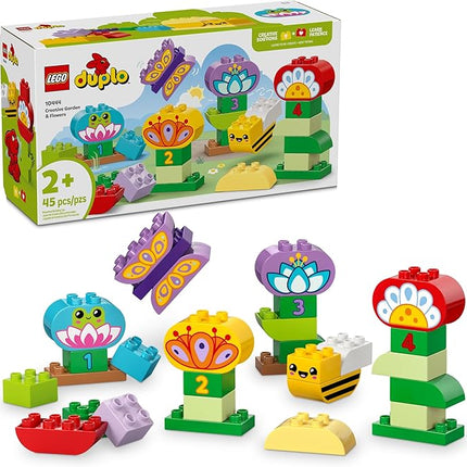 LEGO DUPLO Town Creative Garden & Flowers Building Toy Playset - Preschool Learning and Educational Flower Toy for Toddlers, Boys and Girls, Ages 2+ - Baby Gift Idea - 10444
