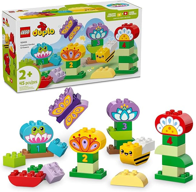 LEGO DUPLO Town Creative Garden & Flowers Building Toy Playset - Preschool Learning and Educational Flower Toy for Toddlers, Boys and Girls, Ages 2+ - Baby Gift Idea - 10444