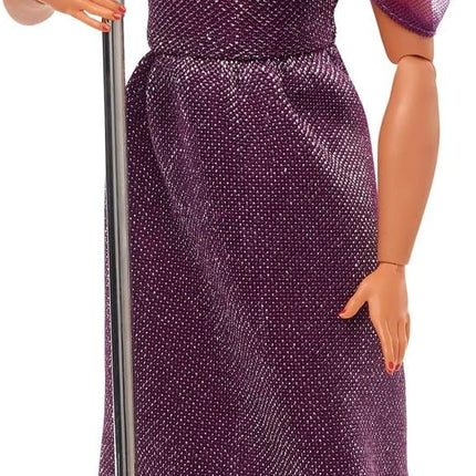 Barbie Inspiring Women Series Ella Fitzgerald Collectible Doll, Approx. 12-in, Wearing Purple Gown, with Microphone, Doll Stand and Certificate of Authenticity