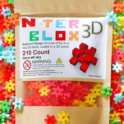 3D - Build, Create & Learn with The Ultimate Construction Toy - 210 Pieces