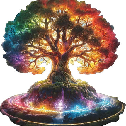 Tree of Life 500 Pieces Wooden Puzzles - Plants Wood Jigsaw Puzzle for Adults, Symbol of Growth & Eternity, Collectible Spiritual Gift & Educational Puzzle, 15.3x16.6 in