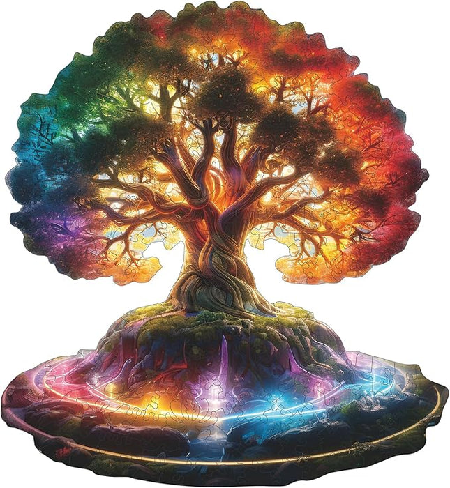 Tree of Life 500 Pieces Wooden Puzzles - Plants Wood Jigsaw Puzzle for Adults, Symbol of Growth & Eternity, Collectible Spiritual Gift & Educational Puzzle, 15.3x16.6 in