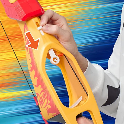 Nerf Pyrostrike Megabow, 42-Inch Bow Fires Arrows Up to 105 Feet, 2 Arrows with Soft Tips, Kids Outdoor Toys & Gifts, Ages 10+ (Amazon Exclusive)