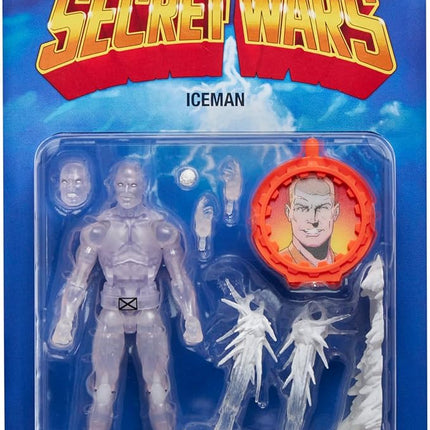 Marvel Legends Series Secret Wars Ice Man, X-Men Retro Comics Collectible 6-Inch Action Figure with Shield