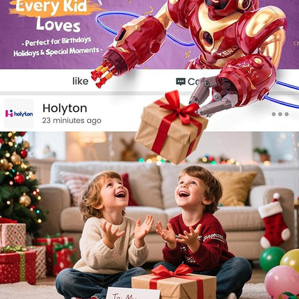 Holyton 5088 Smart Robots for Kids,Large STEM Programmable RC Robot, with Voice Control,APP Control,LED Eyes,Ideal Gift for 4 5 6 7 8 9 Years Old Boys and Girls