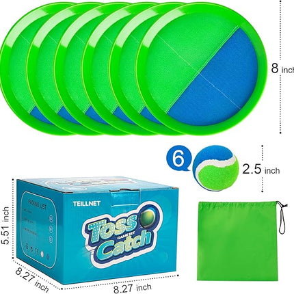 Toss and Catch Ball Set Upgraded - Kids Toys Outdoor Games for Whole Family - Water-Resistant Great for Beach Pool Yard Games - Classic Gift for Boys Girls 3 4 5 6 7 8 9 10 11 12+ Years Old