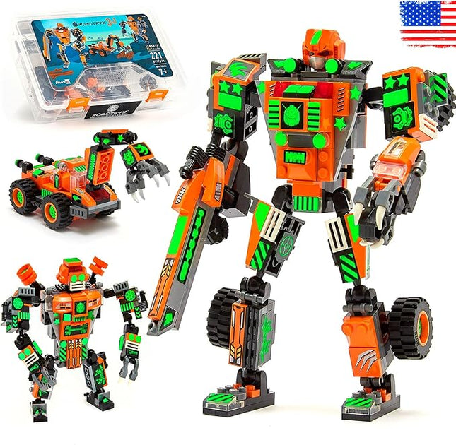 JITTERYGIT Mech Robot Soldier Glow in The Dark Bricks Toy STEM Gift Set, Juguetes para Niños De Christmas Birthday Regalos, Cool Military Holiday Present for Boys, Girls, Teen 6 7 8 9 10 Year Old