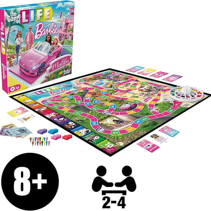 Hasbro Games The Game of Life: Barbie Edition Board Game | Ages 8+ | 2 to 4 Players | Fun Family Games for Kids and Adults | Kids Gifts (Amazon Exclusive)