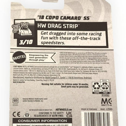 Hot Wheels '18 Copo Camaro SS, HW Drag Strip 3/10 [white] 106/250