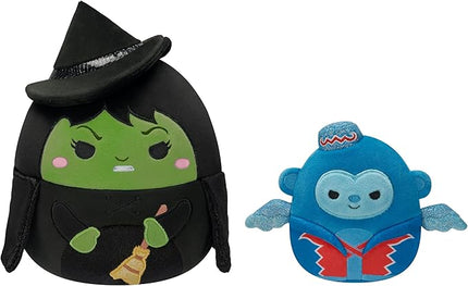 Squishmallows Original “The Wizard of Oz” 8in Wicked Witch + 4in Winged Monkey 2-Pack - Official Jazwares Plush (Select Series)