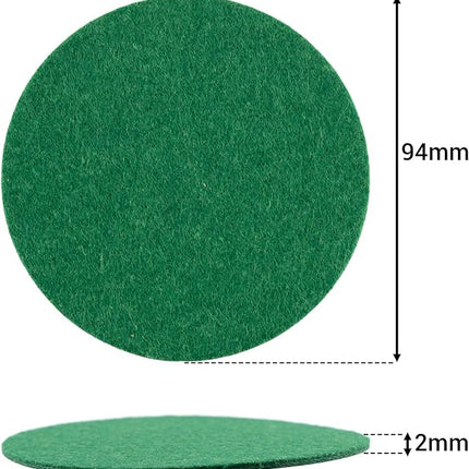 12 Pack Self Adhesive Air Hockey Mallet Felt Pads 94mm Felt Pad Replacement for Air Hockey Pushers