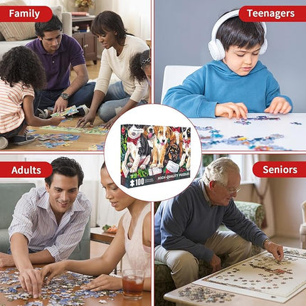 Christmas Puzzle 100 Piece Puzzles For Kids Christmas Dogs Puzzle 100 Piece Puzzle Christmas Puppies Puzzles 100 Piece Puzzles For Adults Christmas Puzzles Puppies 100 Piece Puzzles For Kids Ages 6-10