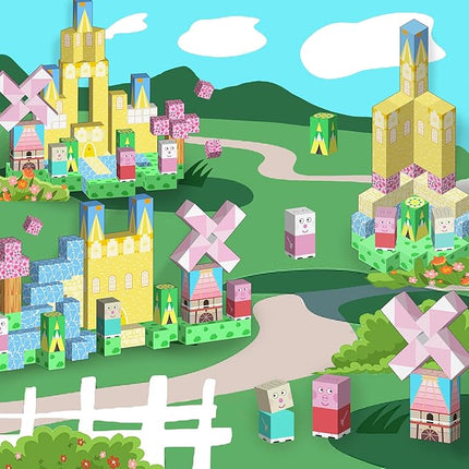 Magnetic Blocks 128 PCS Magnetic Building Blocks Cubes Gift Set for Girls and STEM Learning Preschool Learning Construction Toys