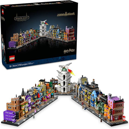 LEGO Harry Potter Diagon Alley Wizarding Shops Building Set for Adults - Collectible Kit for Harry Potter Fans with 12 Microfigures - Gift for Christmas - 76444