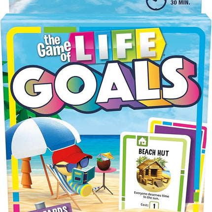 Hasbro Gaming The Game of Life Goals Card & Quick-Playing Family Game, 2-4 Players, Fun Summer Activities, Vacation Travel Essentials, Ages 8+