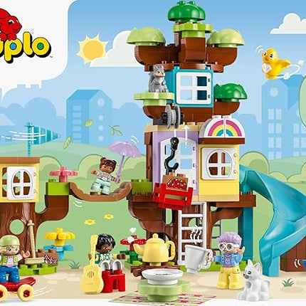 LEGO DUPLO 3in1 Tree House 10993 Creative Building Toy for Toddlers, Includes 8 Figures for Teaching Social Skills, Playing Together and Group Play, Great Birthday Gift for Kids