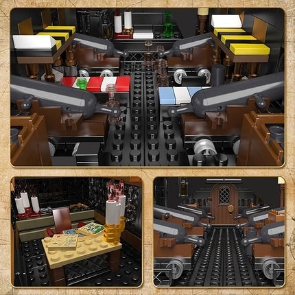 Mould King Large Pirates Ship Model Building Kits, MOC Black Pearl Ship Model Construction Set to Build, Building Block Ship Toys Gift for Age 14+/Adult Collections Enthusiasts (5266+Pieces)