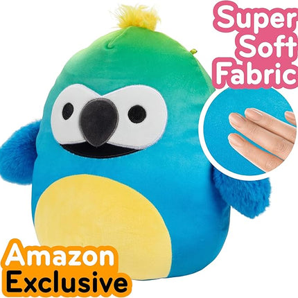Squishmallow 10" Baptise the Macaw Plush - Official Jazwares - Soft, Cuddly, Colorful Bird Stuffed Animal, Perfect for Kids, Collectors & Gifts, Cozy Hug Pillow, Cute Tropical Parrot Toy for All Ages