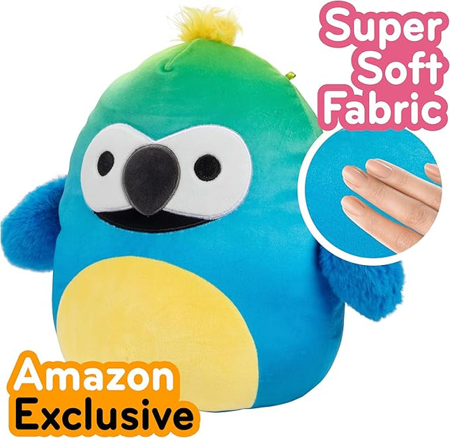 Squishmallow 10" Baptise the Macaw Plush - Official Jazwares - Soft, Cuddly, Colorful Bird Stuffed Animal, Perfect for Kids, Collectors & Gifts, Cozy Hug Pillow, Cute Tropical Parrot Toy for All Ages