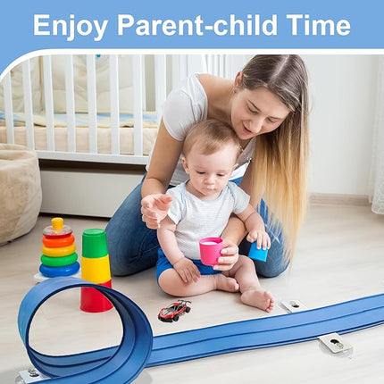 4-Pack Third-Party BluTrack Compatible Track Anchors with Floor Suction & 3 Track Suction Cups – Secure Indoor Race Layouts