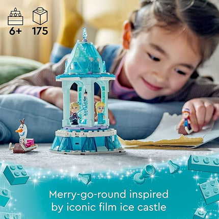LEGO Disney Frozen Anna and Elsa’s Magical Carousel 43218 Ice Palace Building Toy Set with Disney Princess Elsa, Anna and Olaf, Great Birthday Gift for 6 Year Olds