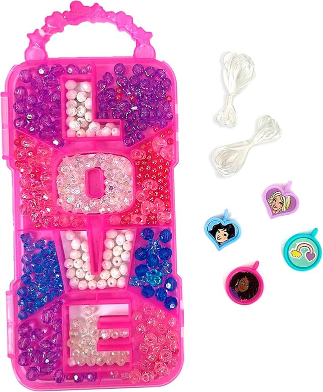 Barbie Crystal Jewelry Set - Sparkling Creations for Kids', Jewelry Making Kit, Bracelets, Necklaces, and More, Ages 3 and Up