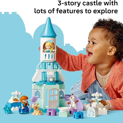 LEGO DUPLO Disney Anna and Elsa’s Frozen Castle Party - Toddler Toy for Girls and Boys 2+ - Building Blocks for Pretend Play and Sensory Development - Preschool Learning Gift for Kids - 10455