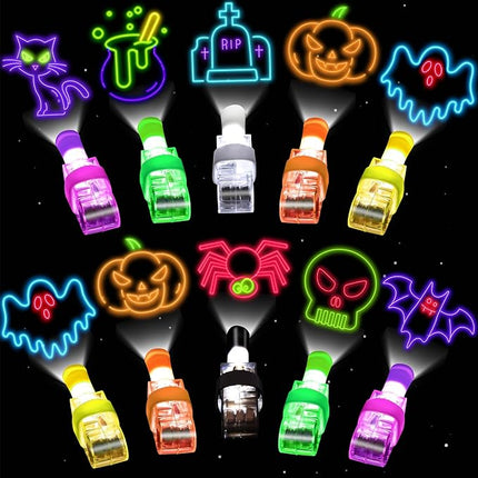 40 PCS Halloween Party Favors for Kids Light Up Finger Lights, Halloween Glow in the Dark Toys Bulk Goodie Bags Stuffers Fillers Non Candy Trick or Treat Toys Halloween Prizes Classroom Party Supplies