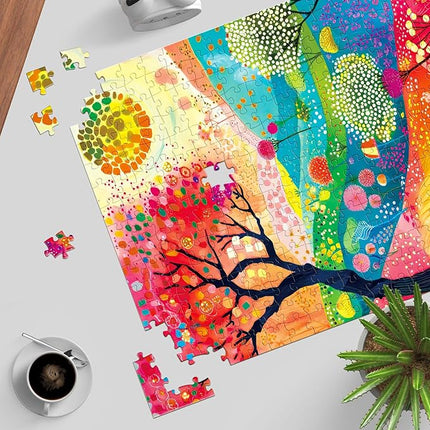 Fall Autumn Colors Jigsaw Puzzles, Puzzles for Adults 1000 Pieces, Crimson Canopy Hard Difficult Challenging Puzzle, Home Decoration Puzzle, Interlock Perfectly No Dust