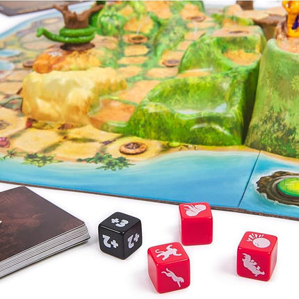 Spin Master Games, Jumanji Stampede, 3D Adventure Cooperative Board Game, for Fans of The Jumanji Movies, Face Off Against Jungle Emergencies, 2-4 Players, for Ages 8 & Up