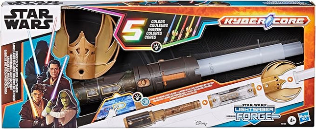 STAR WARS Lightsaber Forge Sundown Force Color Master Lightsaber, 5 Colors, Color-Changing Customizable Electronic Lightsaber, Toys for 6 Year Old Boys & Girls & Up