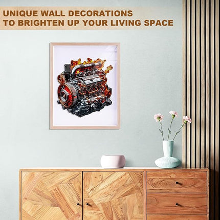 Wooden Puzzles for Adults, Wooden Jigsaw Puzzles for Adults Kids, Ironclad Dynamo Unique Shaped Wood Puzzles Adult, Creative Gifts for Friends Family Game, Home Decor(11.4 * 10.7in 180pcs)