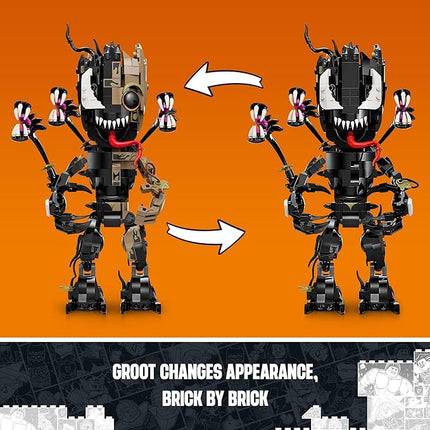 LEGO Marvel Venomized Groot 76249 Transformable Marvel Toy for Play and Display, Buildable Marvel Action Figure for Fans of the Guardians of the Galaxy Movie, Birthday Gift for 10 Year Old Kids