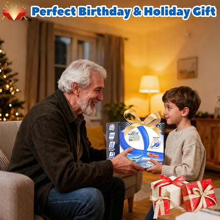 15 Ft Flexible Race Car Track for Kids, Double-Sided Racetrack with Suction Cups, Compatible with Hot Wheels & 1:64 Diecast Cars,Portable Roll Up Track Toy,Gift for Boys Girls Ages 3+ (Blue)