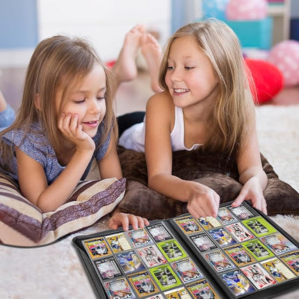 Trading Card Binder with16 Pocket 32 Pages up to 1024 Soccer TCG MTG YGO Trading Cards Binder,Waterproof Ringless Side Loading Trading Card Album for Soccer Cards 2024-2025