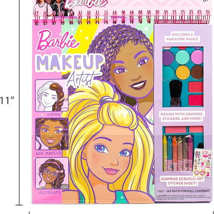 Horizon Group USA Barbie Magazine - Create Hair & Makeup Looks with 130+ Stencils, 180+ Stickers, Crayons & Pretend Makeup
