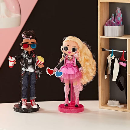 L.O.L. Surprise! OMG Movie Magic Fashion Dolls 2-Pack Tough Dude and Pink Chick with 25 Surprises Including 4 Fashion Looks, 3D Glasses, Accessories and Reusable Playset - Great Gift for Ages 4+