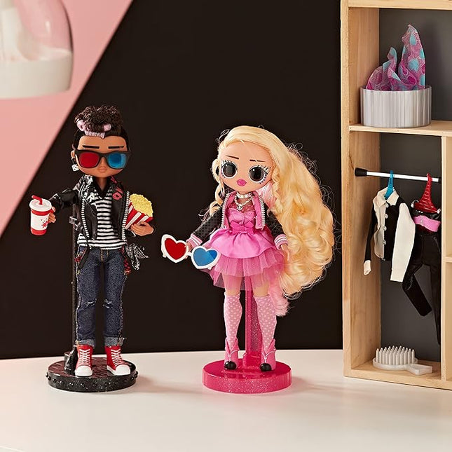 L.O.L. Surprise! OMG Movie Magic Fashion Dolls 2-Pack Tough Dude and Pink Chick with 25 Surprises Including 4 Fashion Looks, 3D Glasses, Accessories and Reusable Playset - Great Gift for Ages 4+