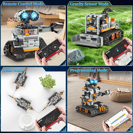 5in1 STEM Robot Building Kit for Kids 6-14+, APP & Remote Control STEM Robot Dinosaur Car Building Toys for Kid Science Learning, 688 Pcs DIY Building Blocks Set, Boys Girls Birthday Xmas Gifts Ideas