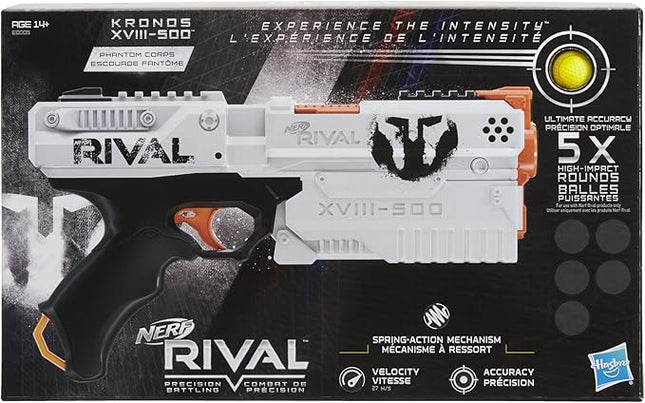 Hasbro Nerf Rival Kronos XVIII 500 Spring-Action Blaster | White