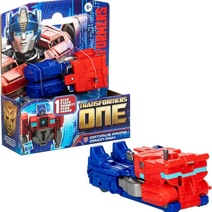 Transformers One Cog Changer Optimus Prime (Orion Pax) 4-Inch Robot Action Figure, Interactive Toys for Boys and Girls Ages 6 and Up