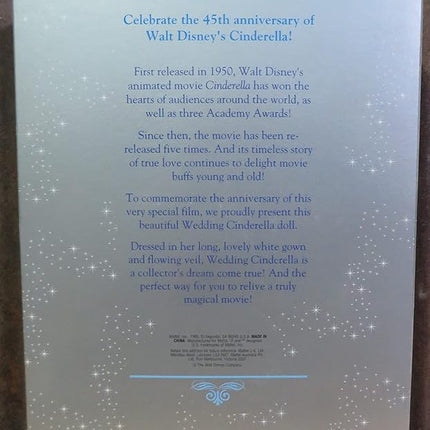 Disney Wedding Cinderella Barbie 1995 45th Anniversary