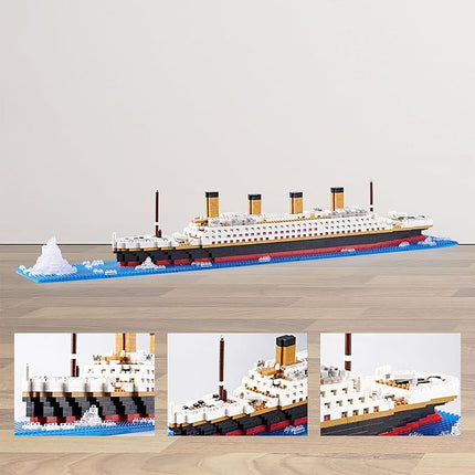 World Famous Titanic Micro Building Block Set for Adult Cruise Ship Micro Bricks Model Kit for Kids Ages of 14+ - 1872 PCS Great Gift